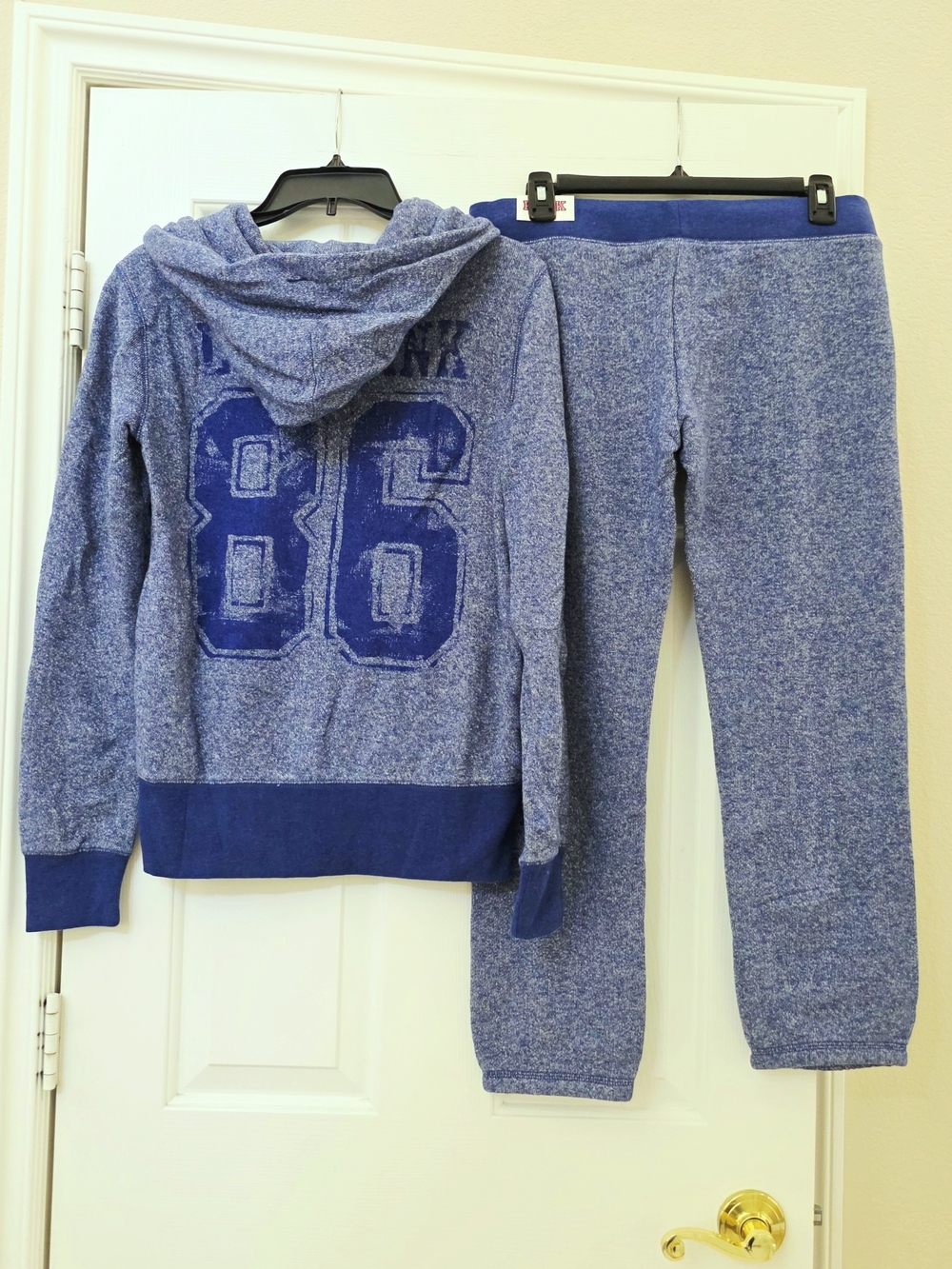 NWT Victoria's Secret PINK Y2K Blue Tracksuit Set - Top M / Pants S - RARE